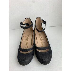 Sam Edelman Big Girl Shoes Size 3 Black Sparkle Evelyn‎ Betty Closed Toe Heels